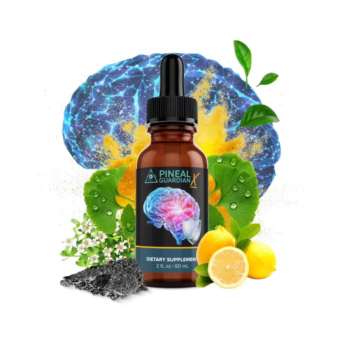 Pineal Guardian X Cognitive Supplement Bottle (Front Label)